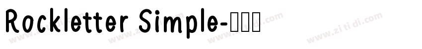 Rockletter Simple字体转换